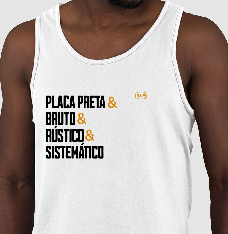 Placa Preta & Bruto & Rústico & Sistemático