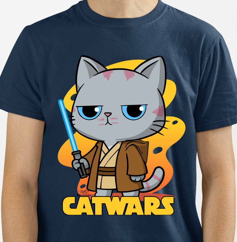 Camiseta Gato Sincero Jedi