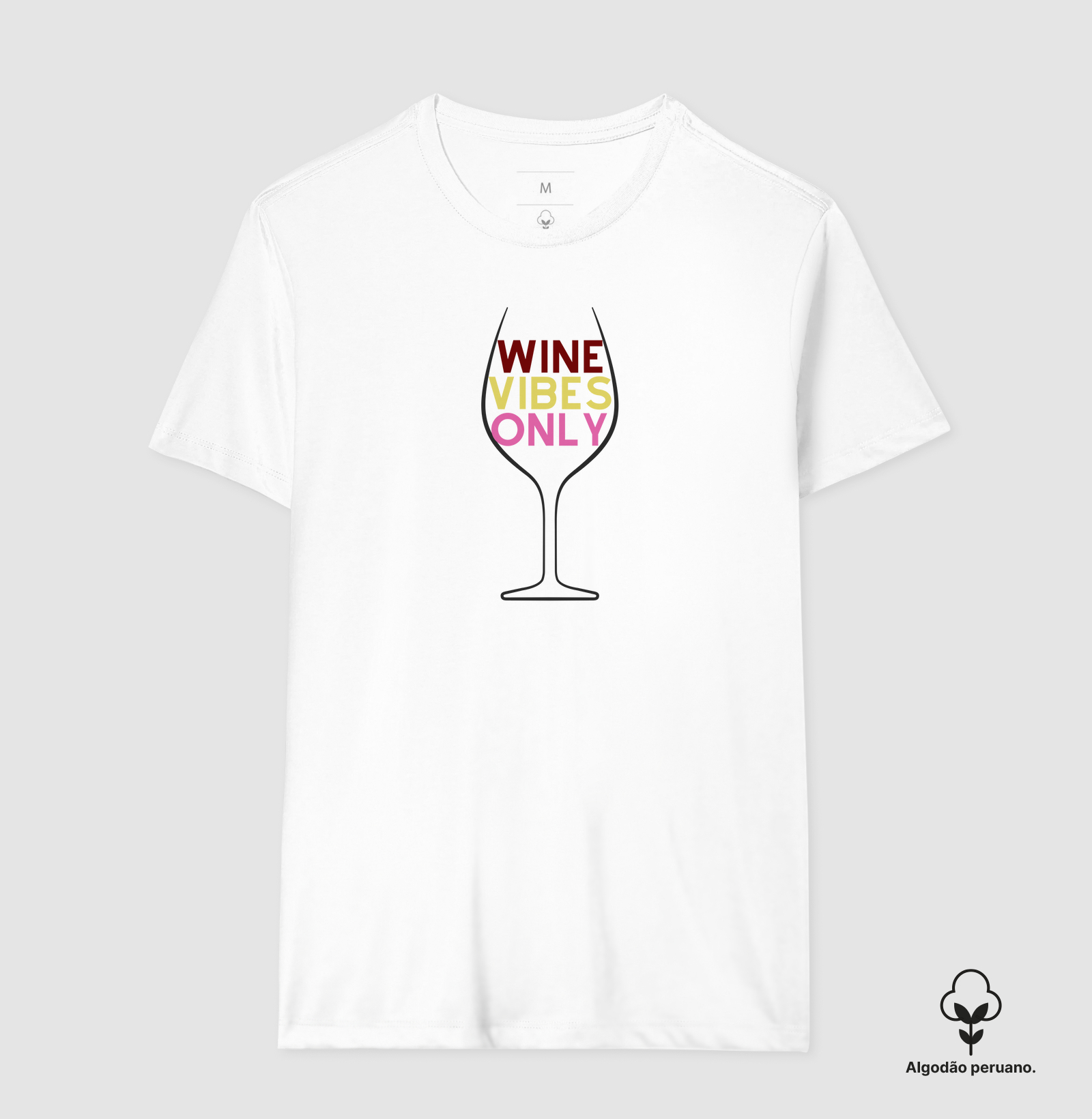 Wine Vibes Only na taça