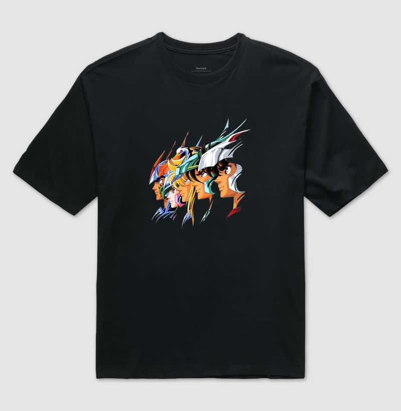 Camiseta cavaleiros do Zodíaco de perfil Oversize