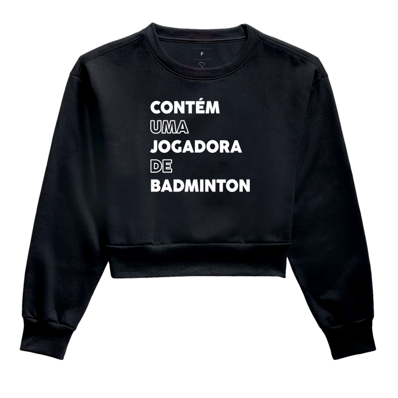 Contém uma jogadora de badminton