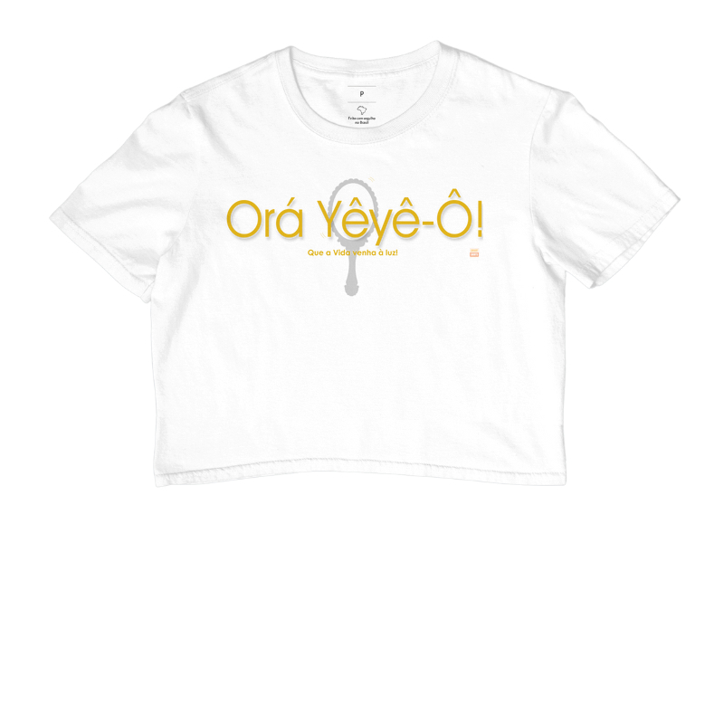 Cropped Orá Yêyê-Ô! Branco - Oxum