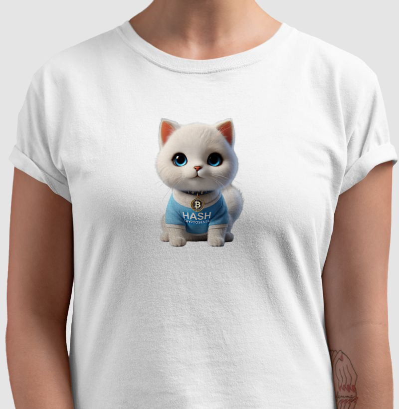 Camiseta Básica Hash - Mascote Oficial CryptoSensu
