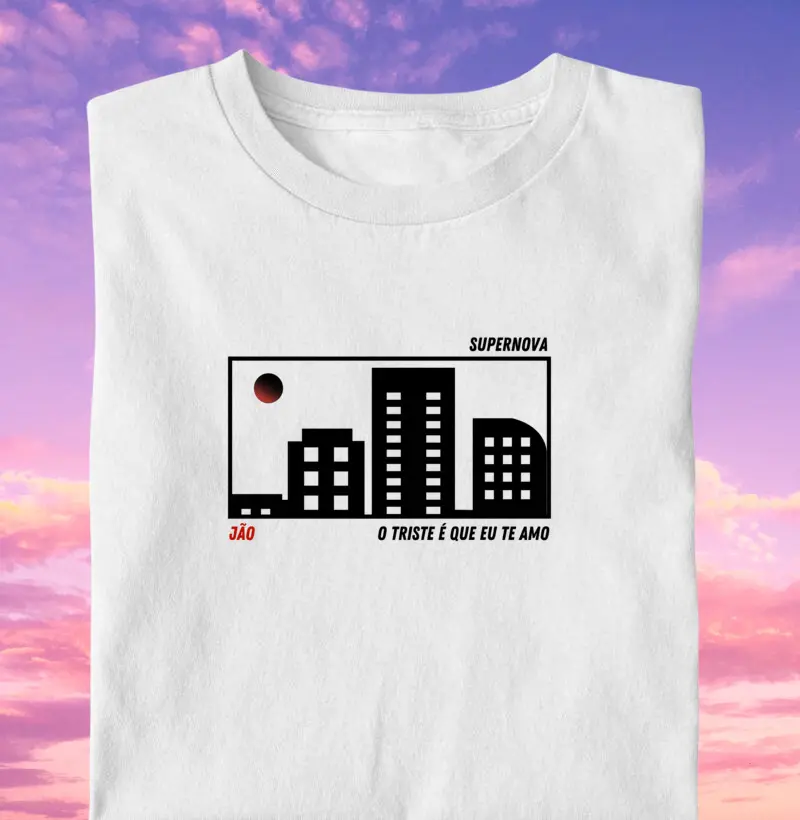 Camiseta o triste é que eu te amo