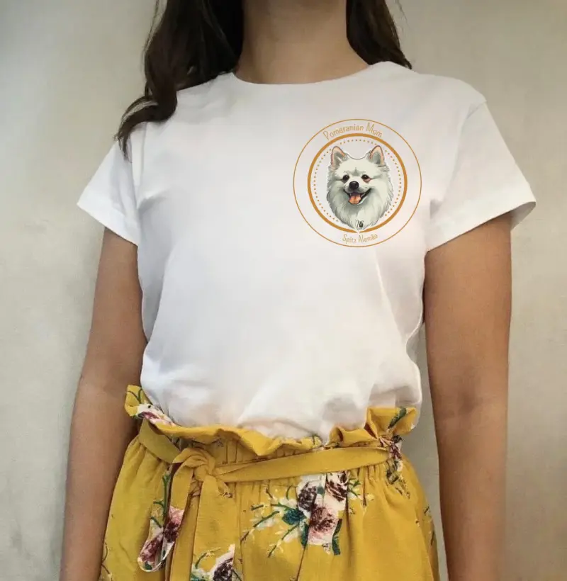 [Camiseta] Pomeranian Mom - Spitz Alemão
