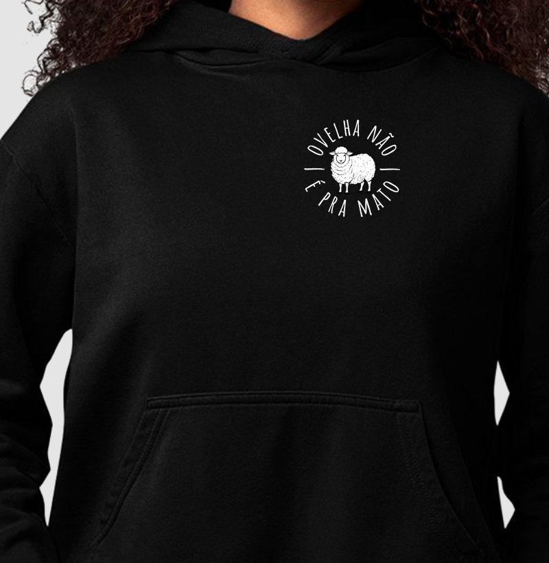 Moletom Ovelha não é pra mato mini (com capuz)