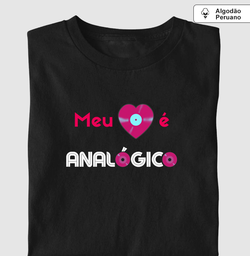 MEU CORAÇÃO É ANALÓGICO - Rosa Vermelho