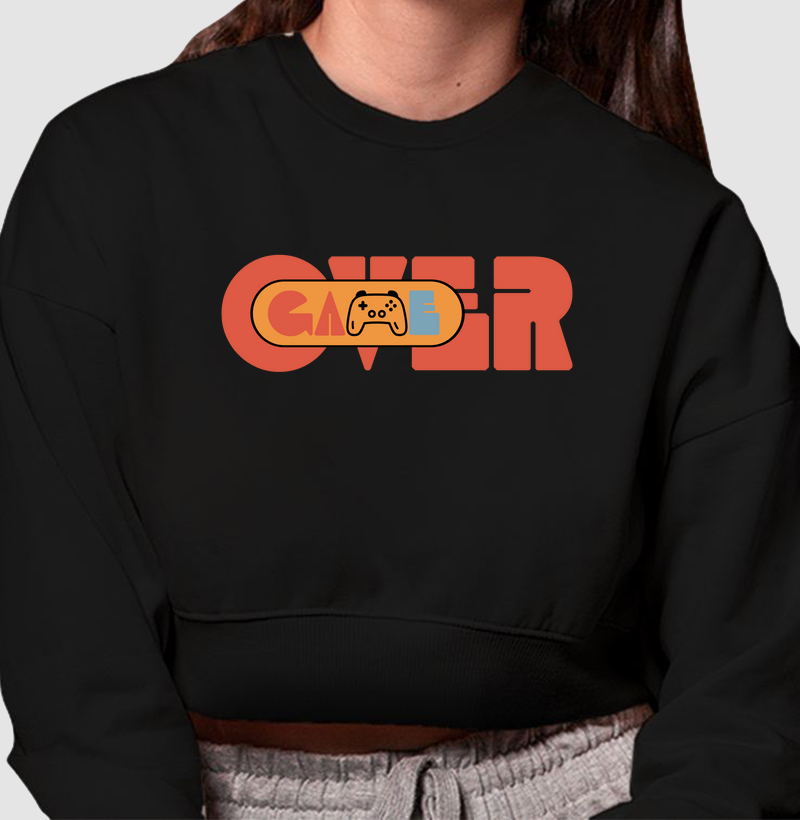 Moletom Cropped “Game Over”