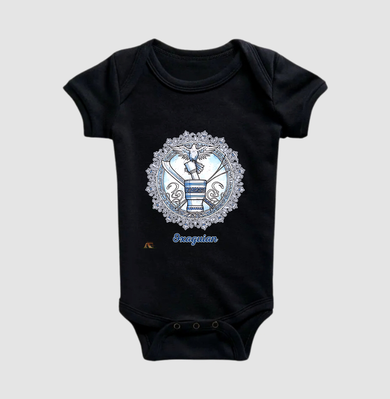 Camiseta Aruanda ê Armas de Oxaguian Sabedoria Jovem em 100% Algodão