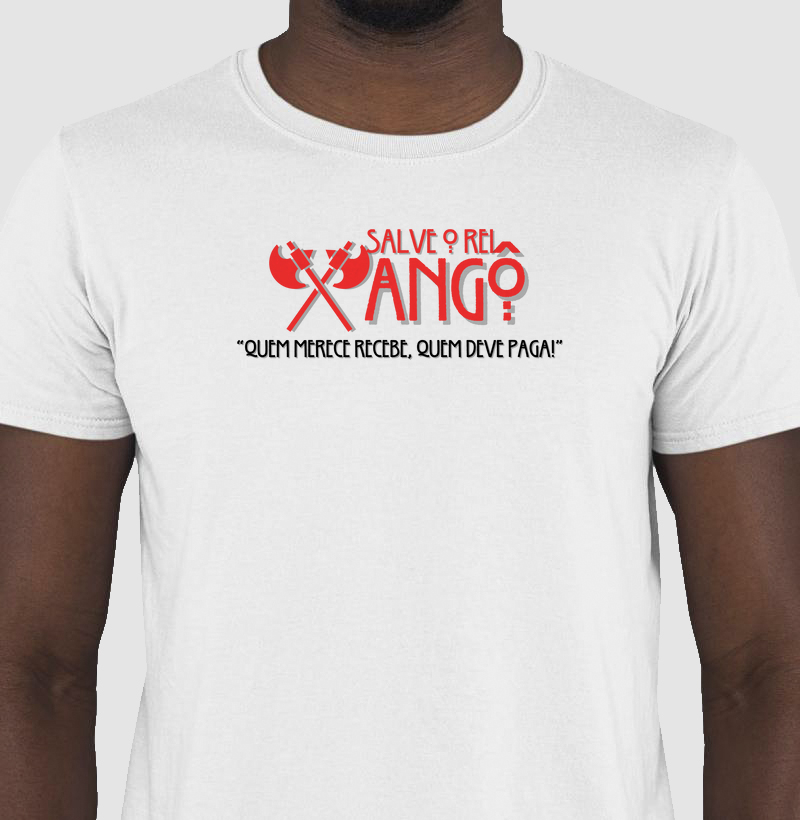 Camiseta Salve o Rei Xangô Sombreada Branca