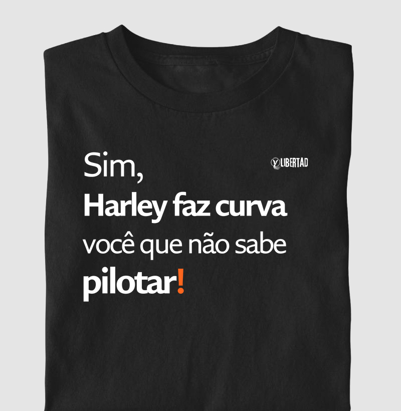 Harley faz curva