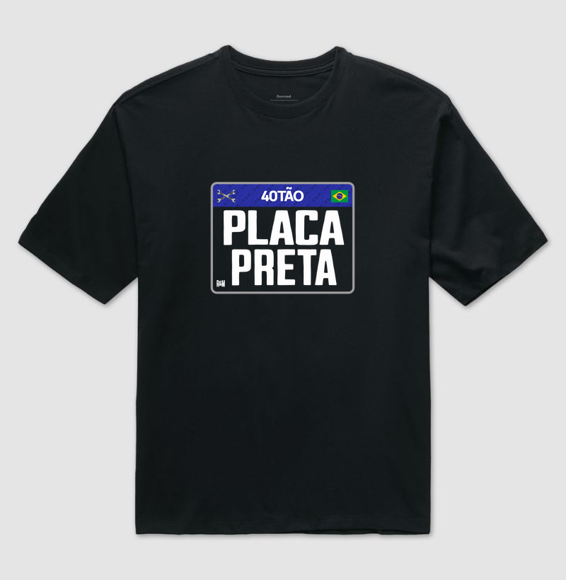 40tão Placa Preta