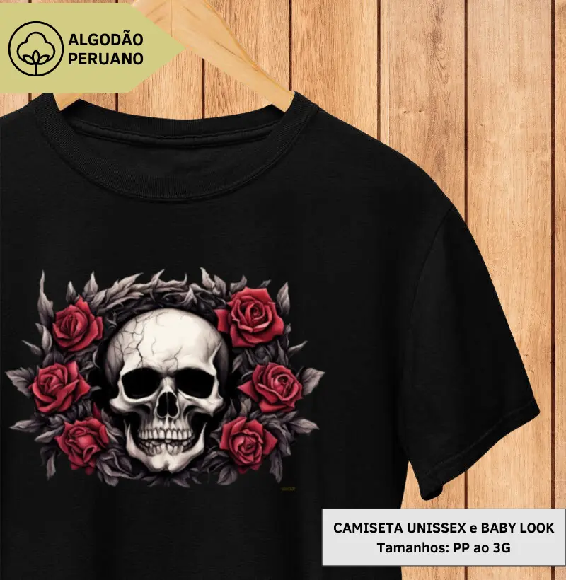 Caveira e Rosas