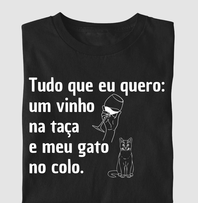 Camiseta vinho & gatos