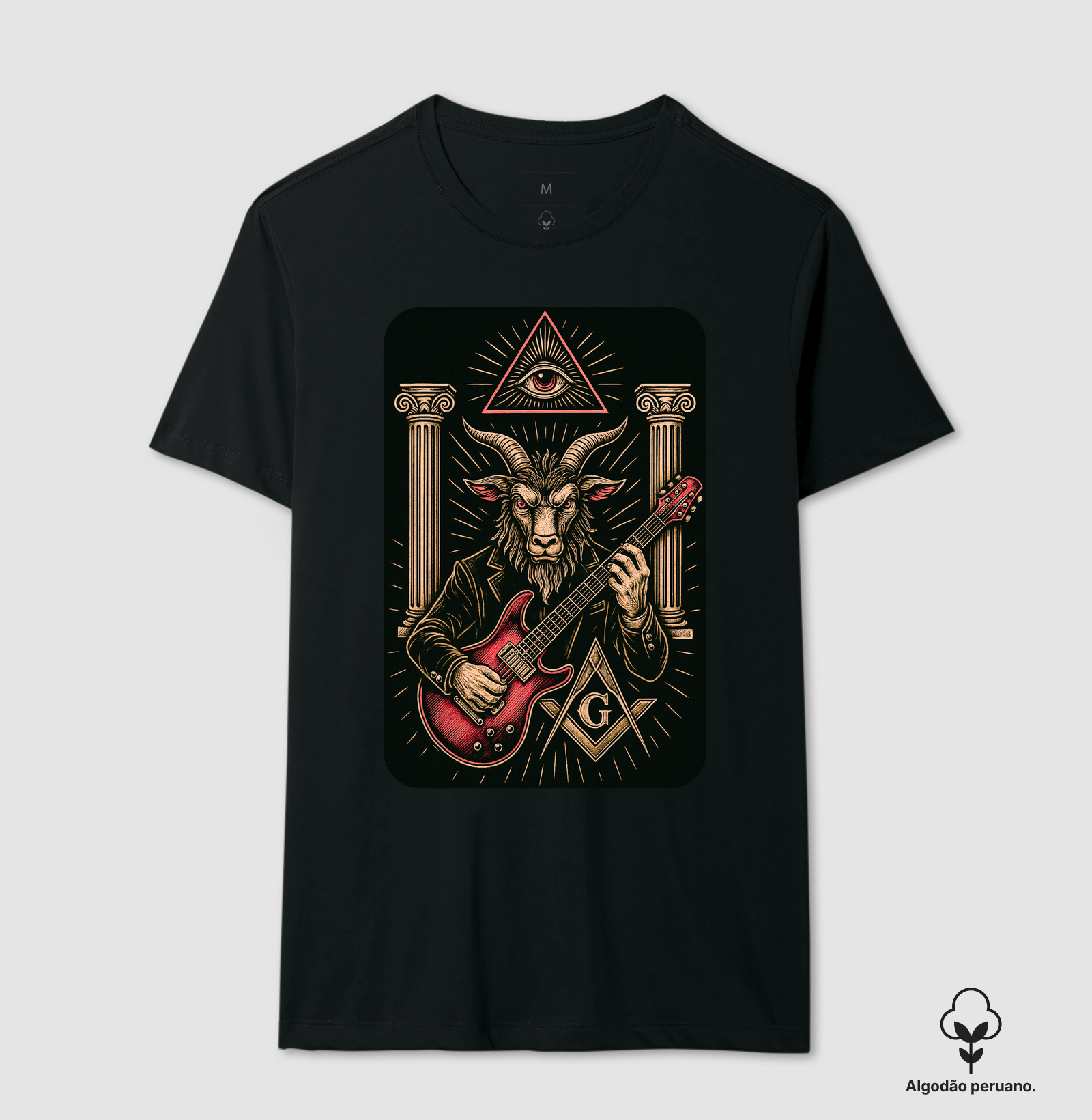 Camiseta Algodão Peruano Rock and Roll and Maçonaria - Mr. GADU