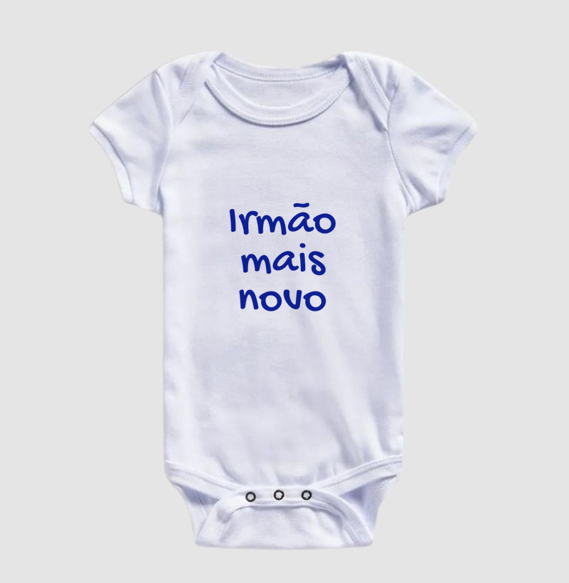 Irmão mais velho (tons azuis, fonte Gochi) (body bebê)
