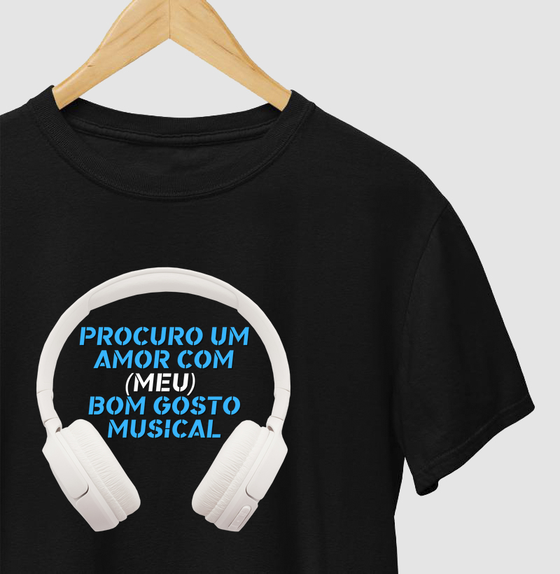 PROCURO UM AMOR COM MEU BOM GOSTO MUSICAL - Branco Azul