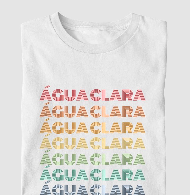 Água Clara Letreiro Retrô