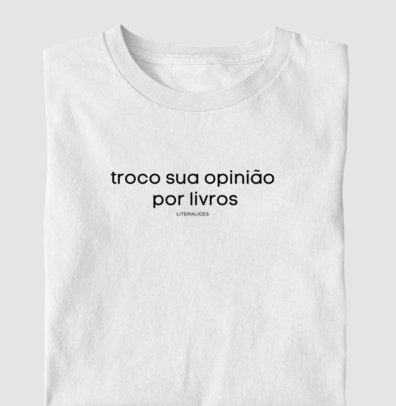 troco sua opinião por livros