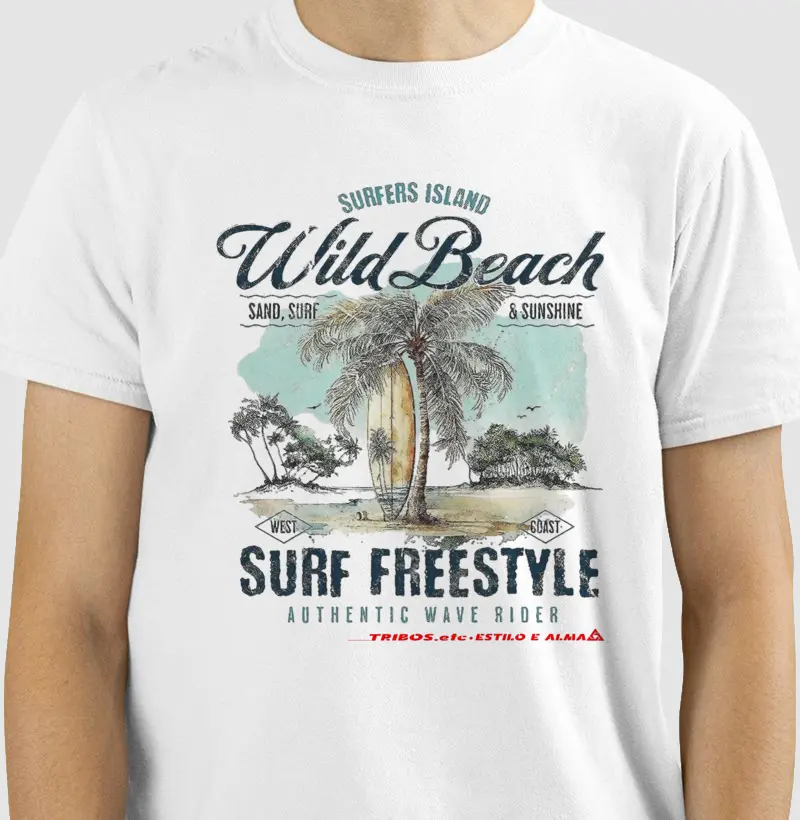 CAMISETA RESERVA.INK MASCULINA E FEMININA TRIBOS.etc ADVENTURE SURF FREESTYLE
