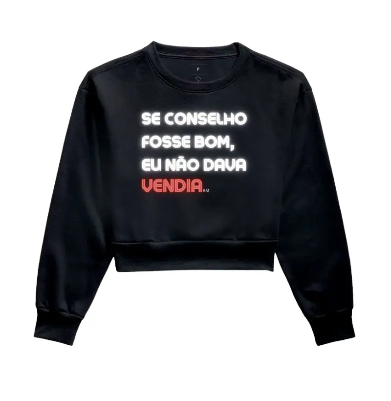 Moletom Cropped - Se Conselho Fosse Bom