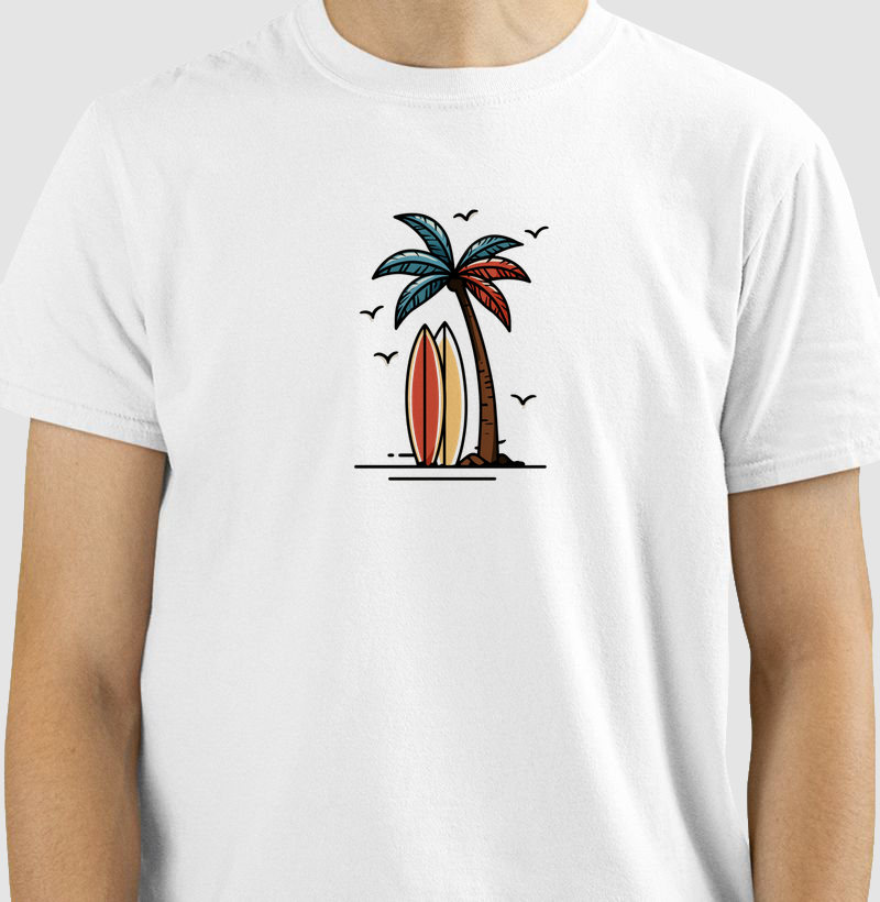 Camiseta Dia de Praia & Prancha — Praia & Orla | Posto80