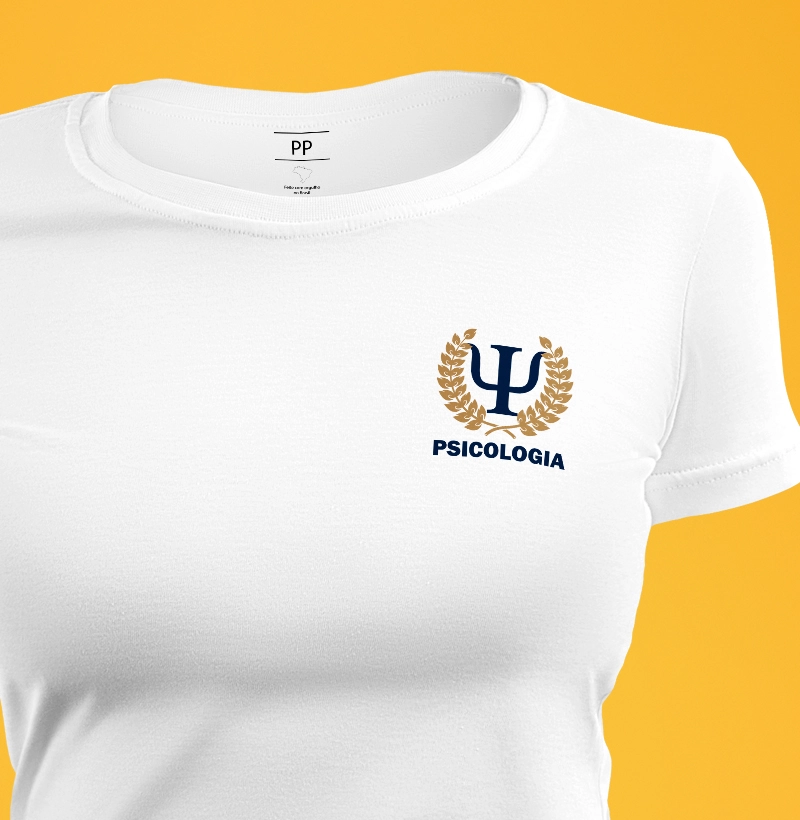 Camiseta Psicologia símbolo no peito - feminina