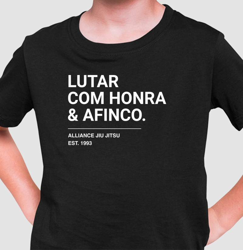 Camiseta Infantil Cultura Alliance - Coragem I Preto