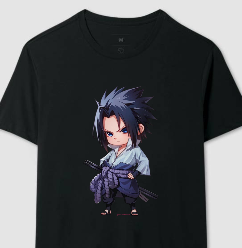 Camiseta com estampa geek - Sasuke Uchiha - Naruto