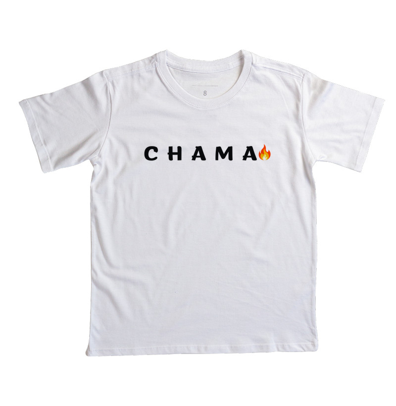 Camiseta Chama - Branca