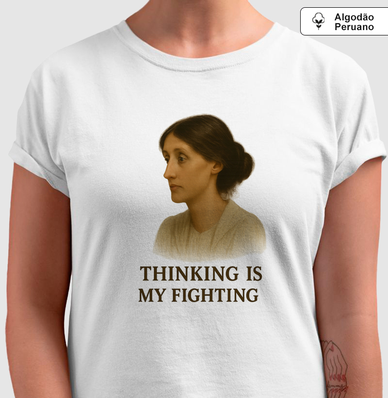 Camiseta Algodão Peruano - Virginia Wolf - Thinking