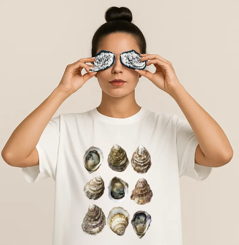 Camiseta Oversized Ostras Colors