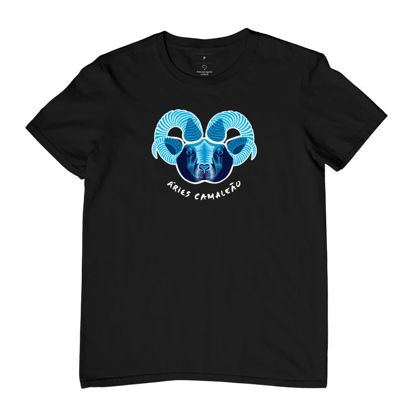 Camiseta Masculina Camaleão Signos - Áries