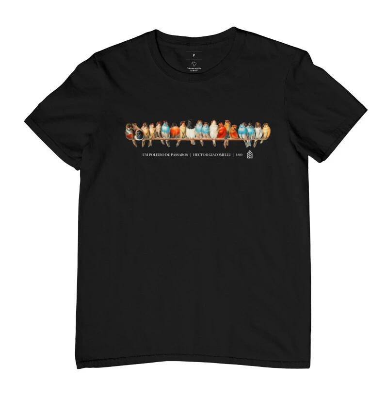 Camiseta Um Poleiro De Pássaros | Hector Giacomelli | 1880