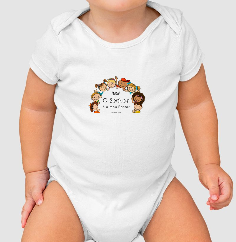 Body Infantil O Senhor é o meu Pastor.