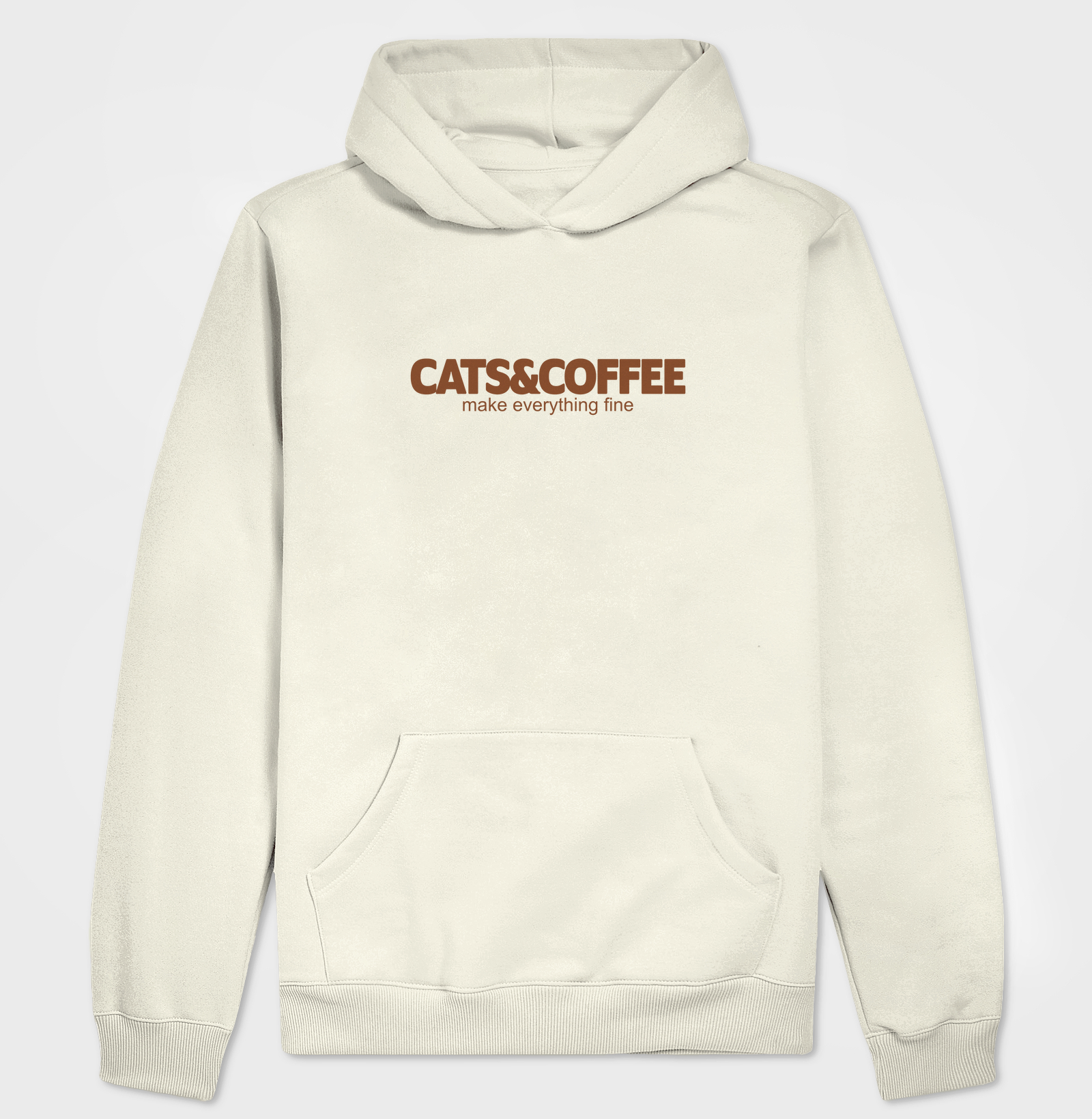 MOLETOM CAPUZ E BOLSO CATS AND COFFEE