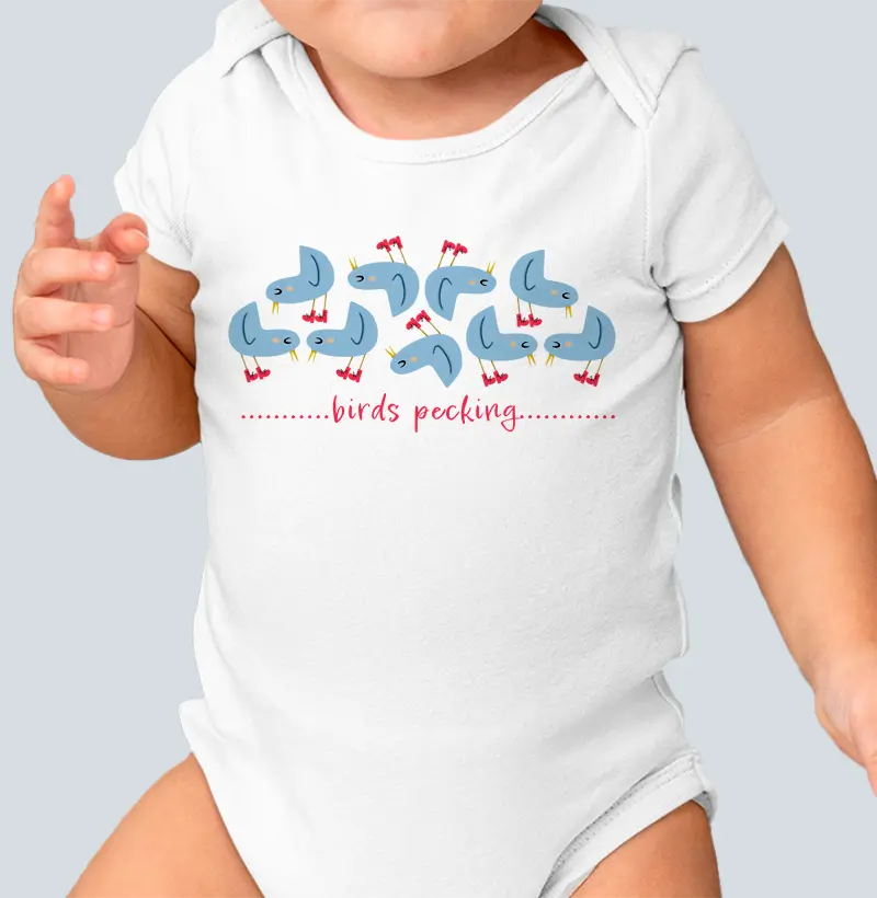 Passarinhos Ciscando de Botas - Baby Body