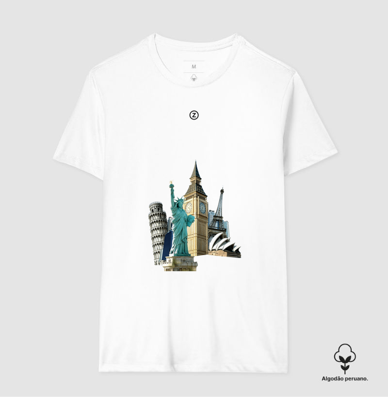Camiseta FM ser viajante ZAIRE em algodão Peruano