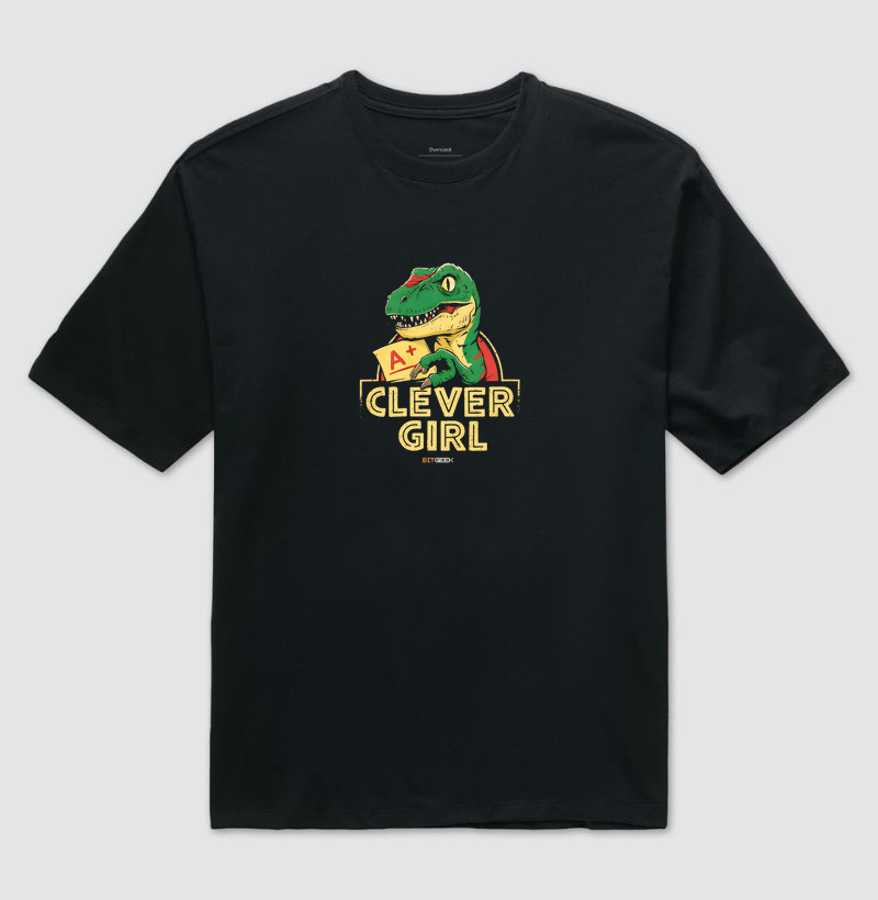 Camiseta Oversized Clever Girl