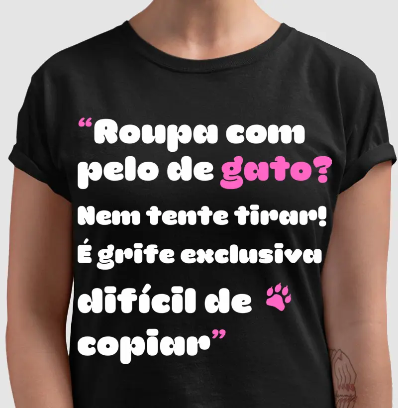 camisa feminina - pelo de gato