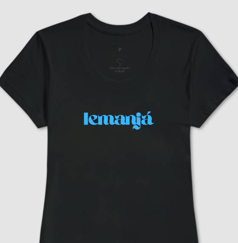 Camiseta Iemanjá Feminina - Algodão Penteado Premium