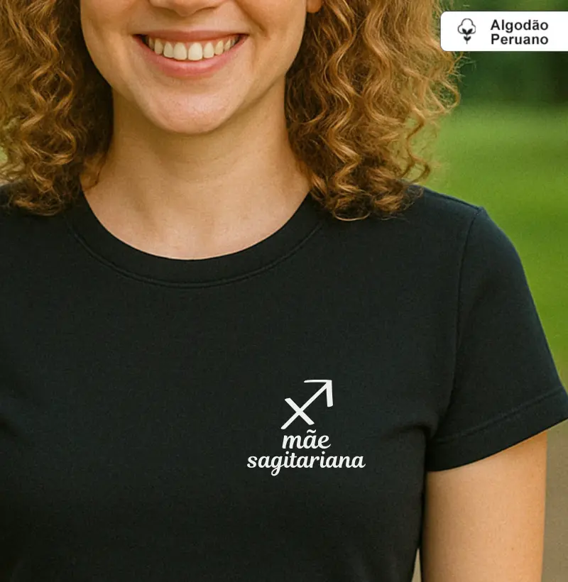 Mãe sagitariana (signos) (minimalista) (algodão peruano)