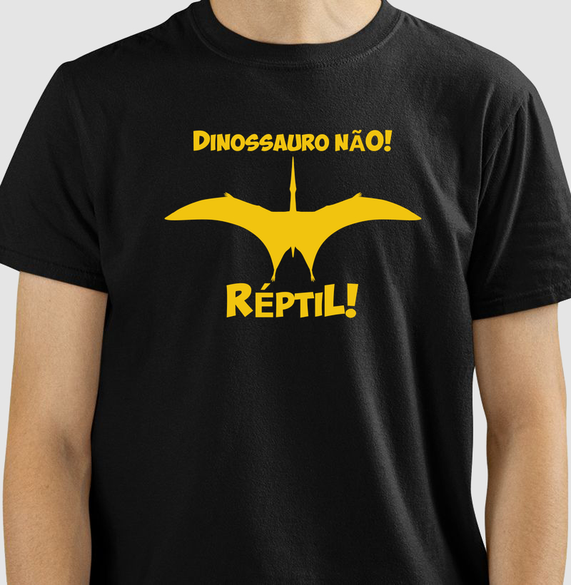 Camisa Algodão Estampada Dinossauro Não! Pteranodon Premium