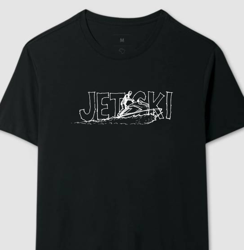 Jet ski line art - algodão 30.1 