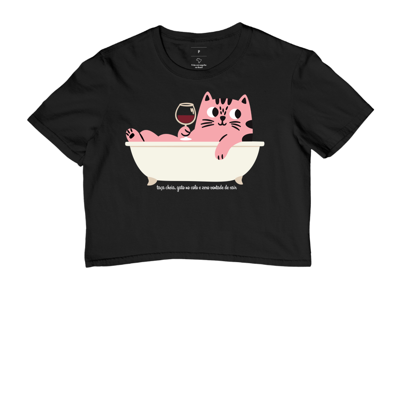 Taça cheia, gato no colo e zero vontade de sair