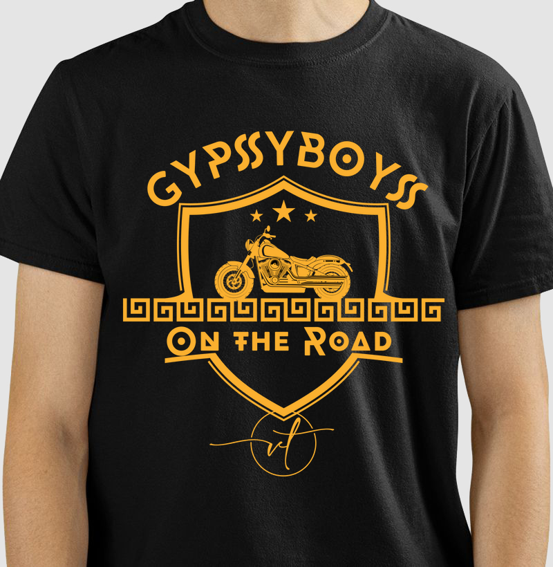 ONTHEROAD. T-SHIRT Black Rom - Coleção GYPSYBOYS