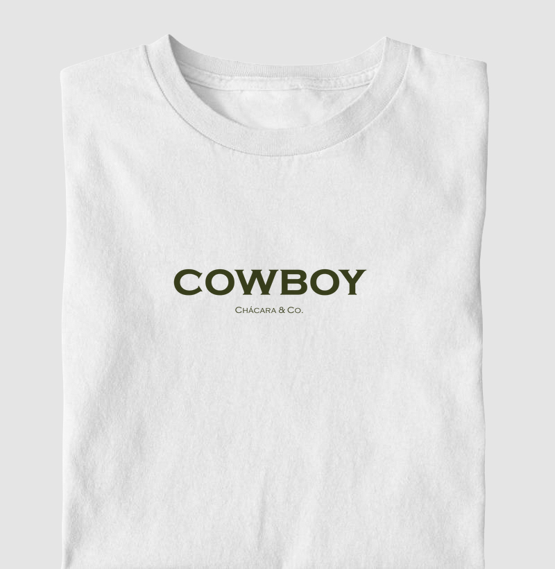 Camiseta masculina - Cowboy branco