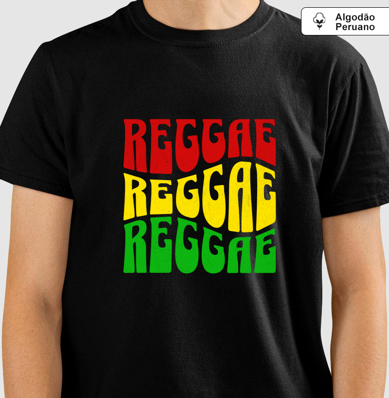 Camiseta “Reggae Colors” em Algodão Peruano