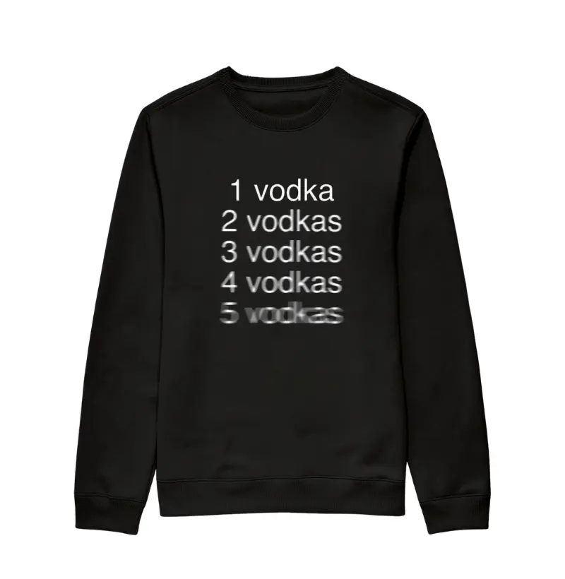 Moletom Sem Capuz Suéter - 5 Vodkas