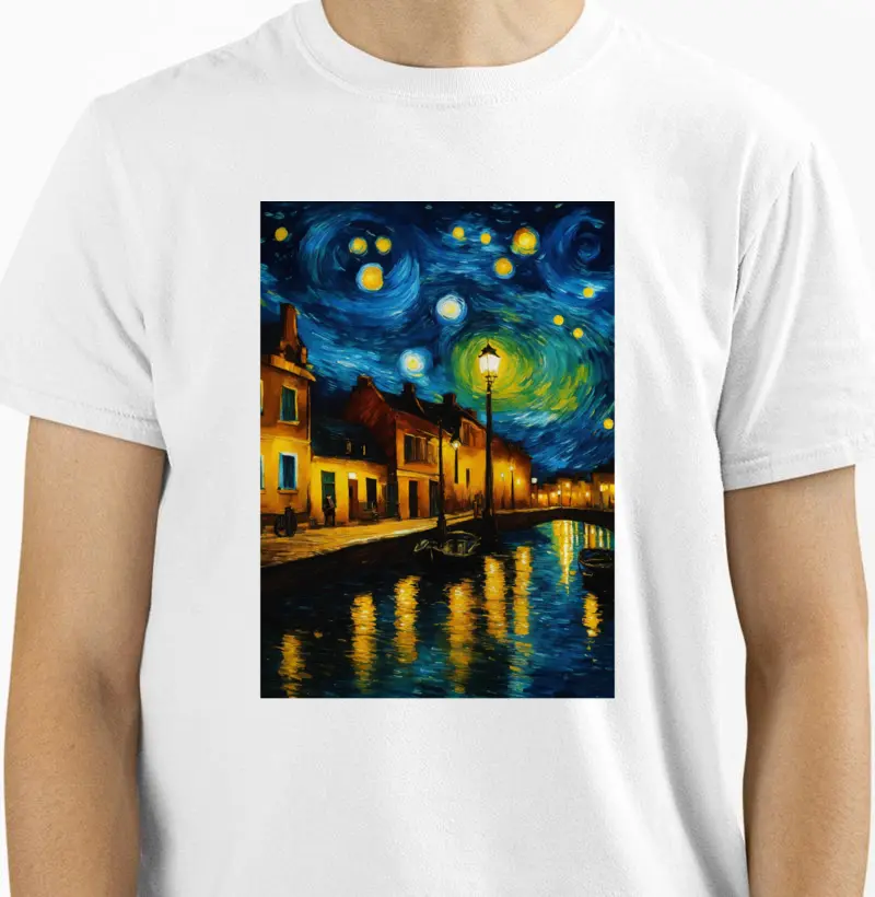 Camiseta Noite Estrelada- Van Gogh